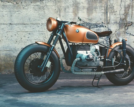 a classic motorbike